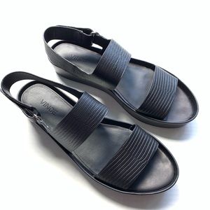 VINCE. black platform sandals